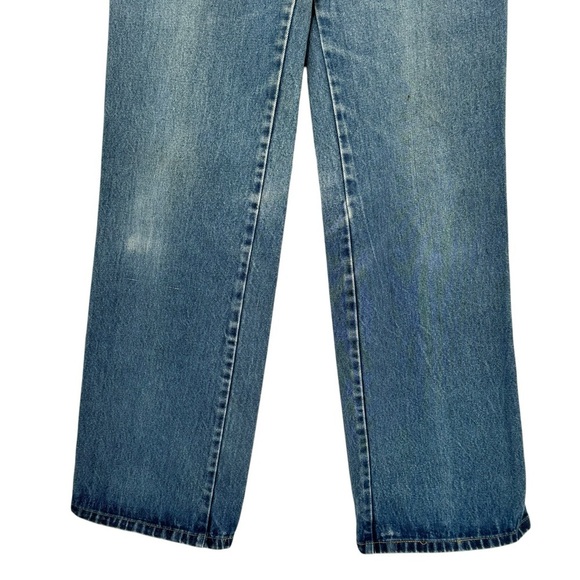 Vintage 70s Chic High Waisted Wide Leg Trouser Jeans 100% Cotton USA | 25" x 32" - Picture 3 of 15